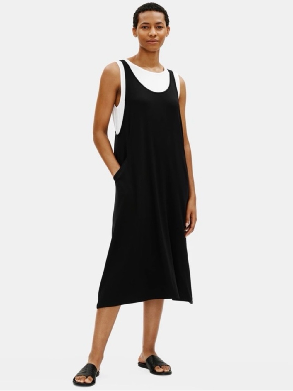 NWT Eileen Fisher Jersey Dress w/pockets
